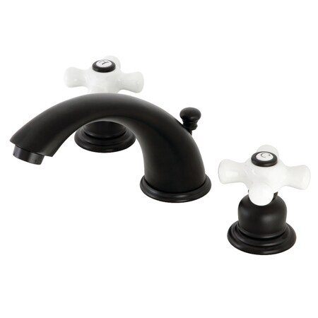 Kingston Brass KB960PX Widespread Bathroom Faucet with Retail Pop-Up, Matte Black KB960PX